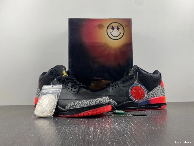 Bmlin Shoes Rio Balvin J 3 FN0344-001 x Jordan Air 0807